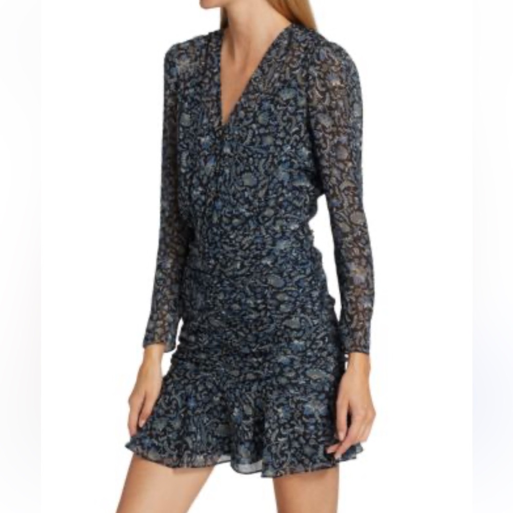 Veronica Beard Blue Floral Mini Dress